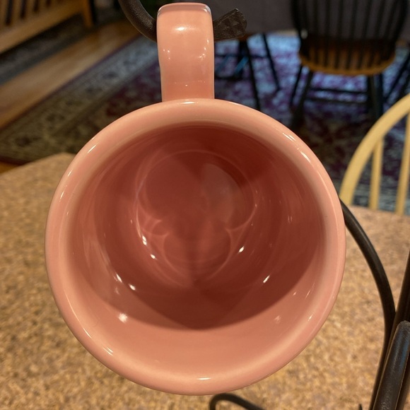 2 Longaberger Pink Mugs Woven Traditions Vitrified Pottery  (Mugs Only) - Picture 3 of 17